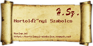 Hortolányi Szabolcs névjegykártya